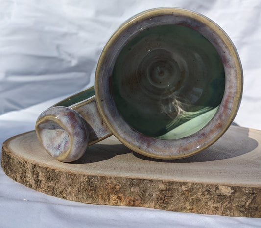 Rosa og Pastellgrønn Akvarellkrus – Håndlaget Keramikk