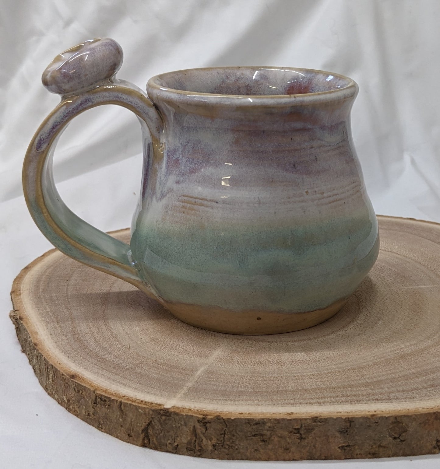 Rosa og Pastellgrønn Akvarellkrus – Håndlaget Keramikk