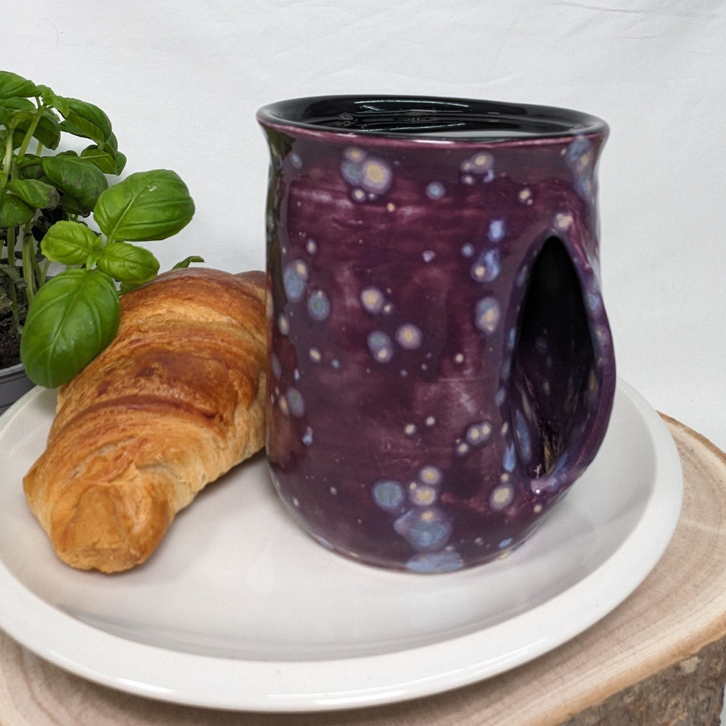 Plomme og Auberginefarget Håndtaksløs Kopp