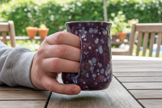Plomme og Auberginefarget Håndtaksløs Kopp