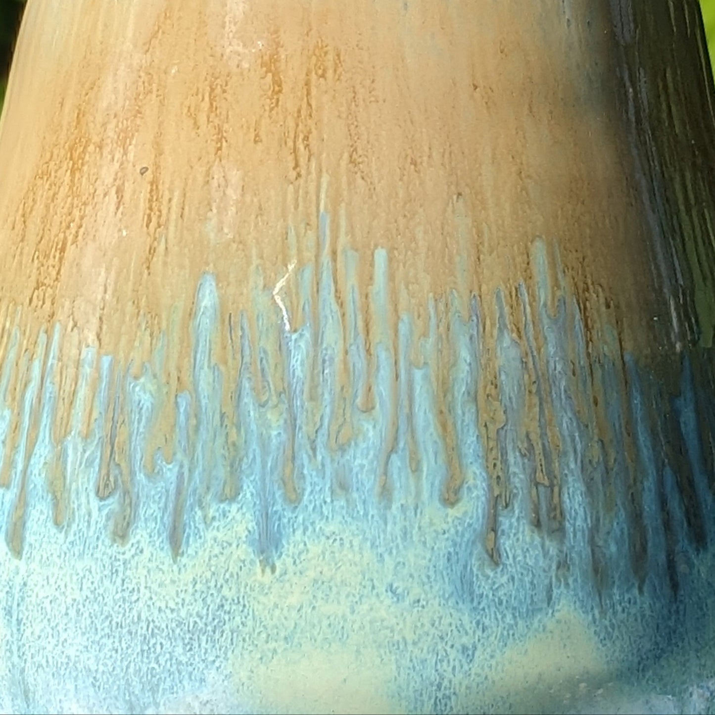 Håndlaget keramisk vase med blågrønn glasur – Handmade Ceramic Flower Vase