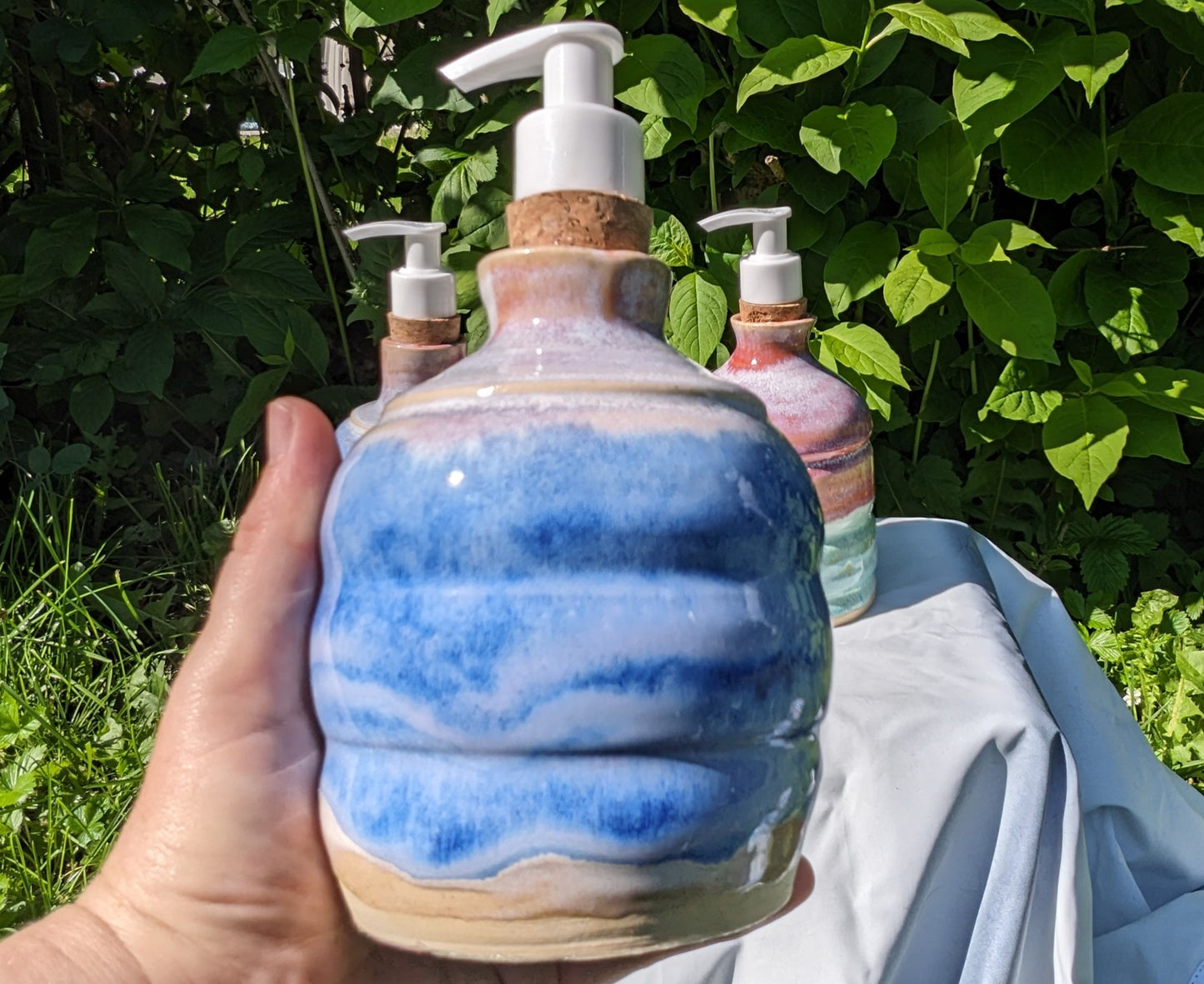Håndlaget keramisk såpedispenser til bad og kjøkken – Ceramic Soap Dispenser