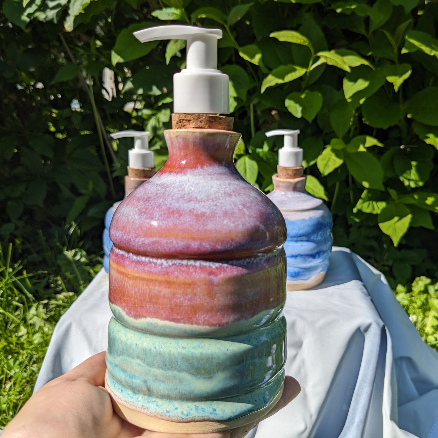 Håndlaget keramisk såpedispenser til bad og kjøkken – Ceramic Soap Dispenser