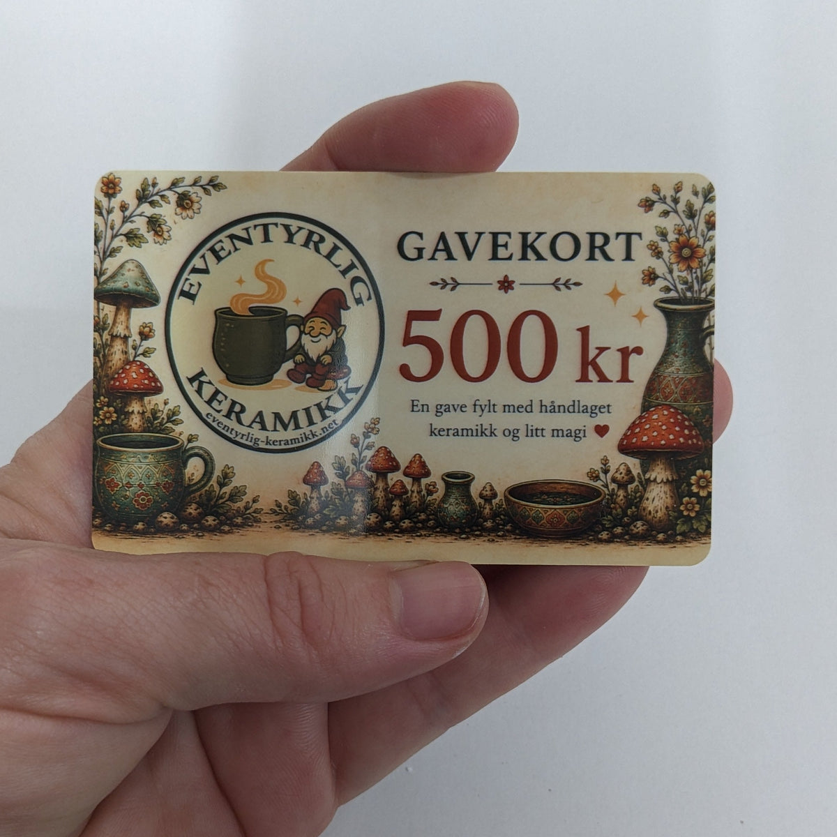 Fysisk Gavekort - Eventyrlig Keramikk