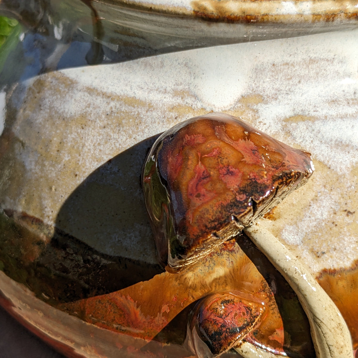 Håndlaget keramisk sopptekanne – Ancient Copper | Mushroom Teapot
