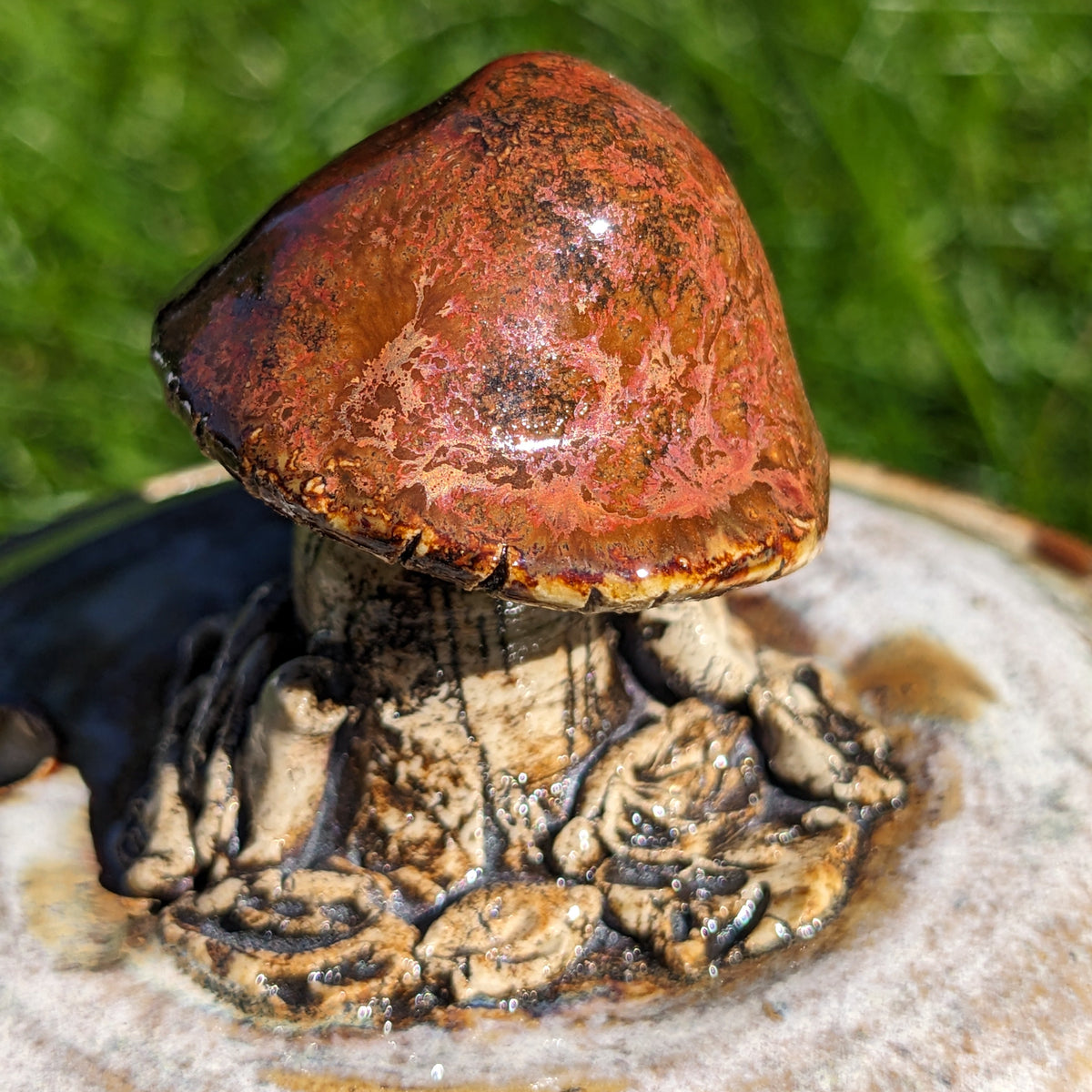 Håndlaget keramisk sopptekanne – Ancient Copper | Mushroom Teapot