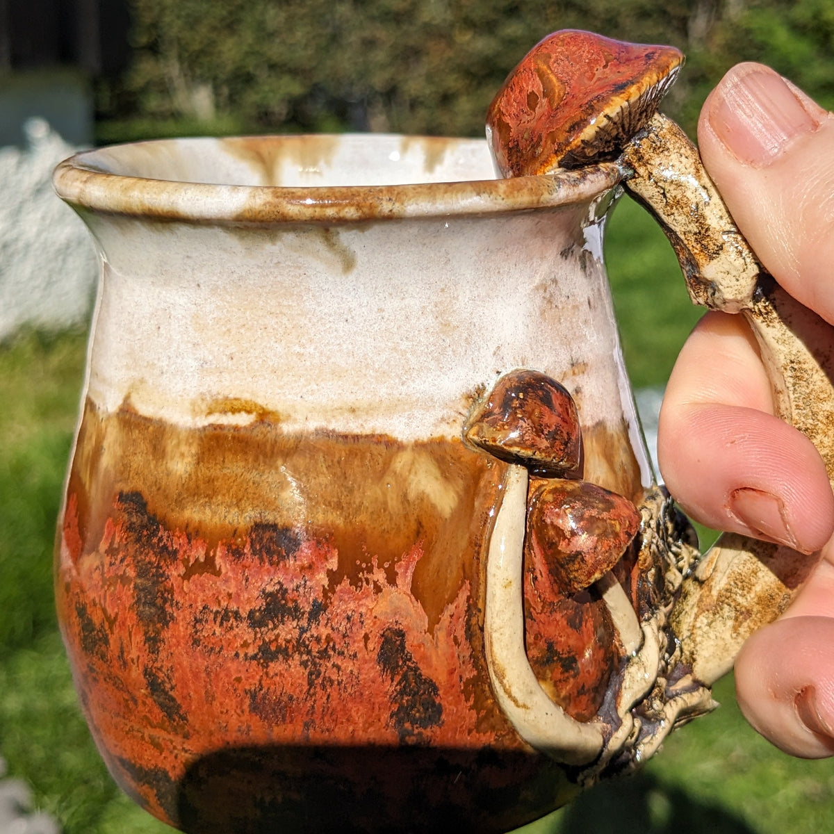 Håndlaget keramisk soppkrus – Ancient Copper | Mushroom Mug