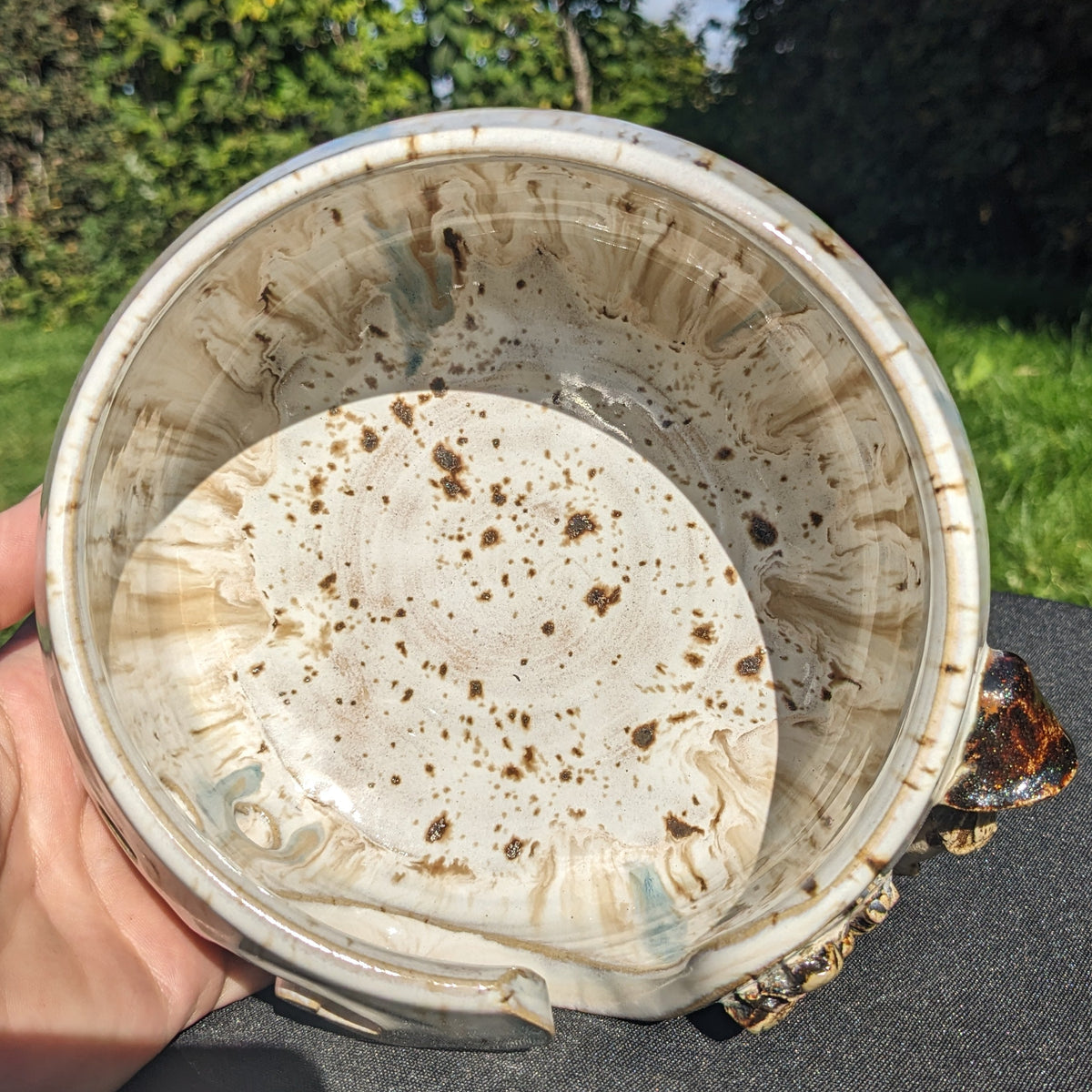 Håndlaget keramisk garnbolle med sopper – Mushroom Yarn Bowl