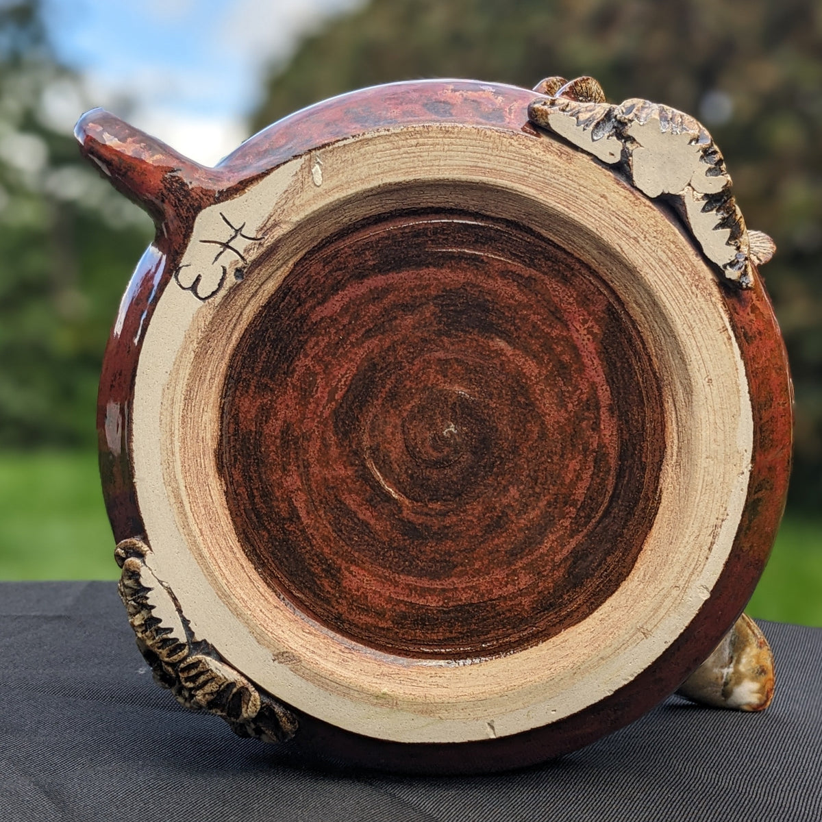 Håndlaget keramisk sopptekanne – Ancient Copper | Mushroom Teapot